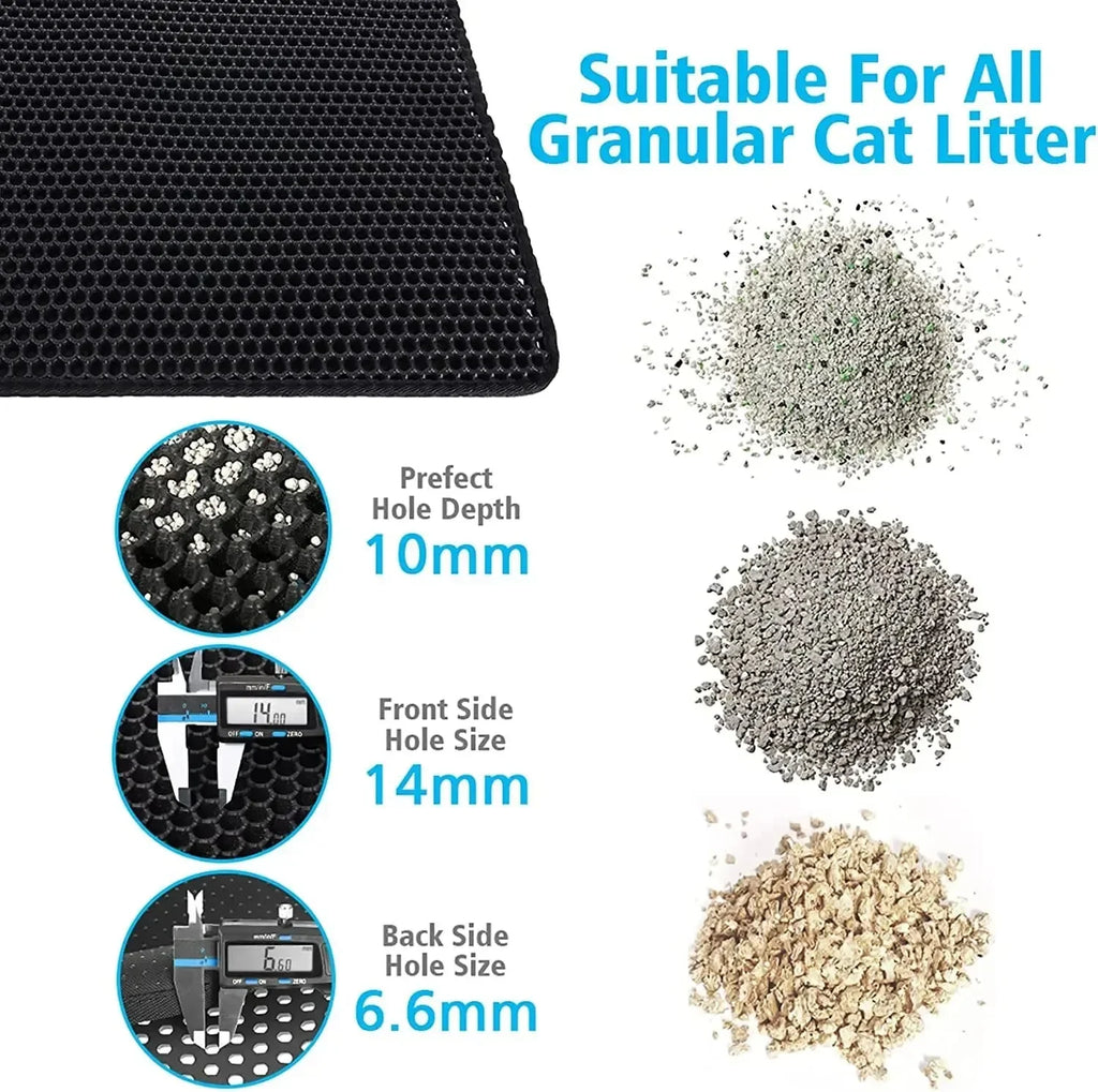Two-layer cat litter mat in front of a litter tray – photo 5