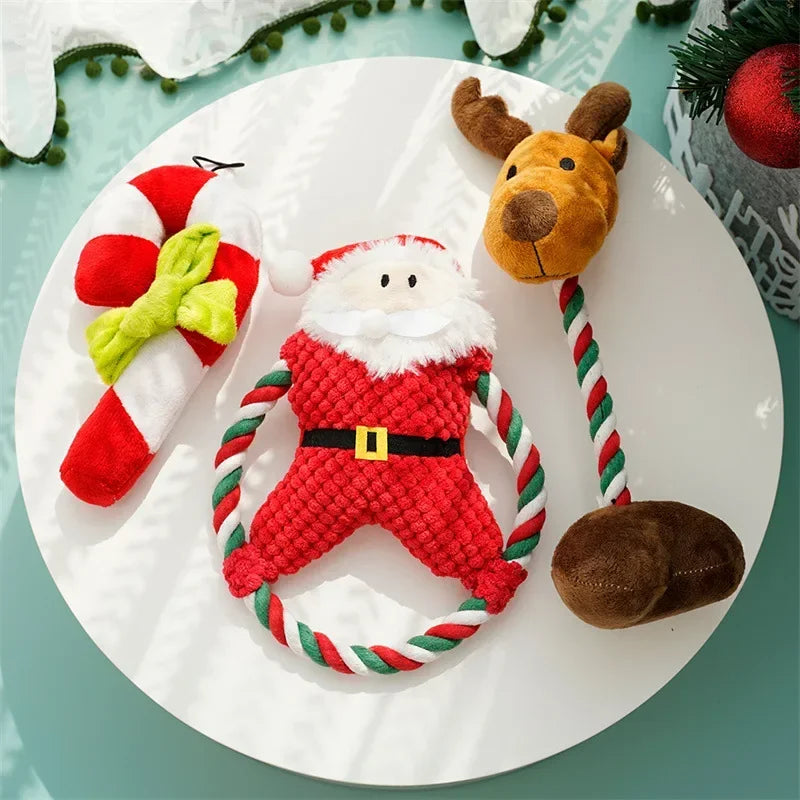 Christmas plush squeaky dog toys – photo 6