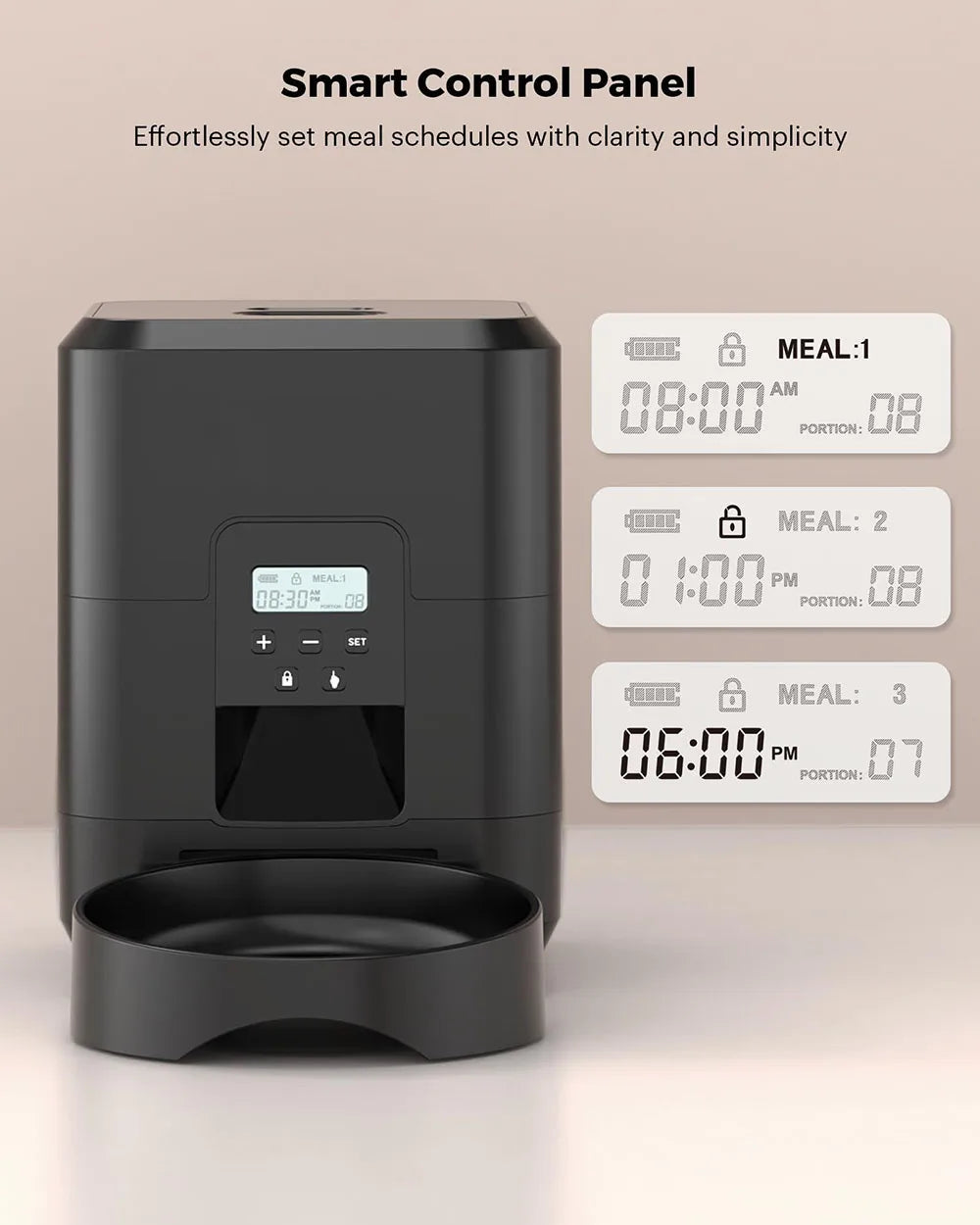 Automatic timed pet feeder with LCD display – photo 6