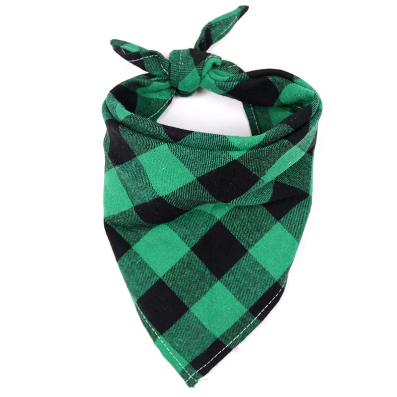 Dog wearing a plaid cotton bandana – photo 6