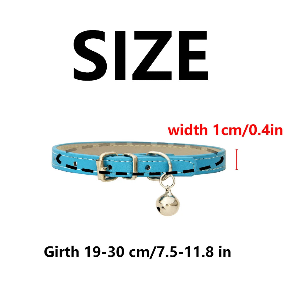 Adjustable PU leather collar for cats and small dogs – photo 4