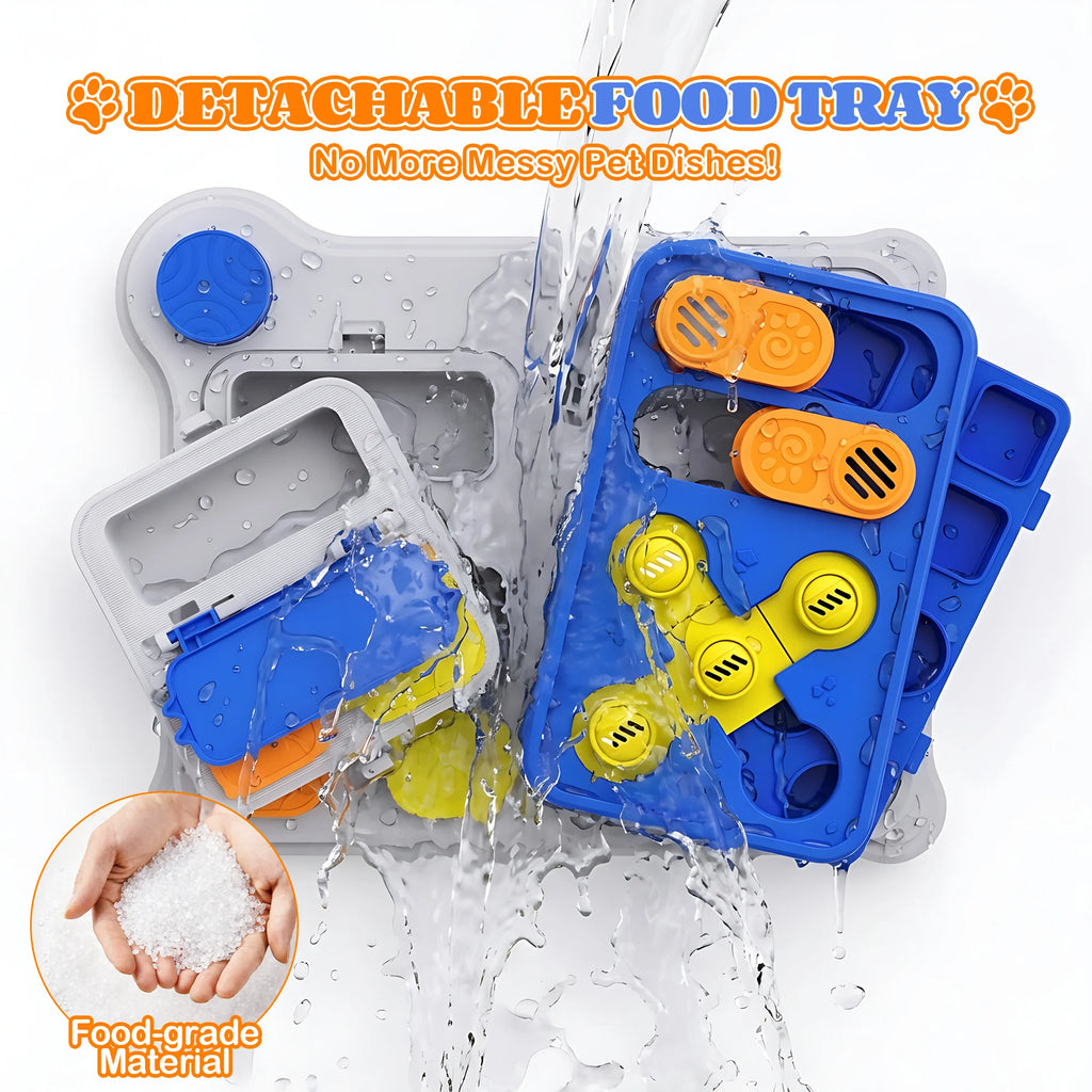 Dog playing with an interactive treat puzzle toy – photo 10
