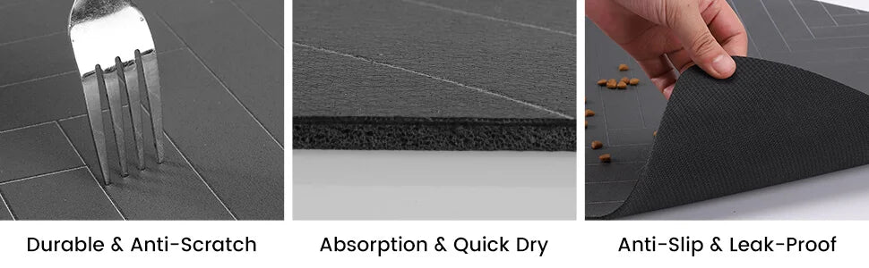 Absorbent pet feeding mat under food and water bowls – photo 10