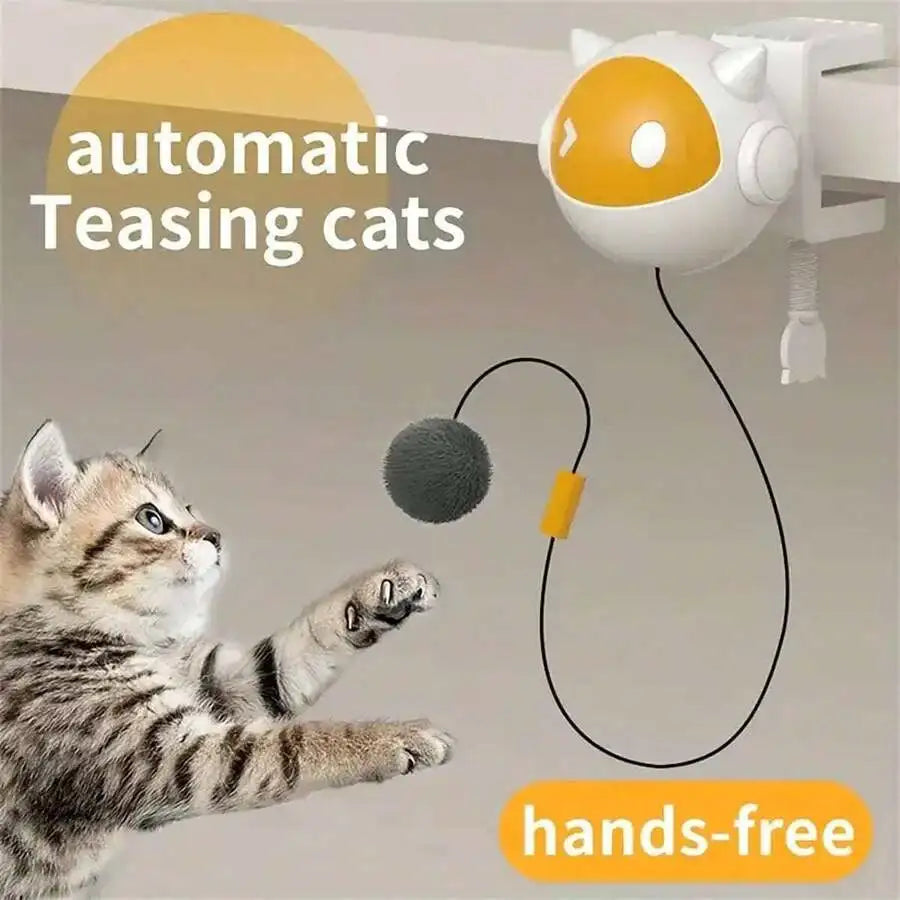 Automatic Moving Ball Cat Toy with Table Clip