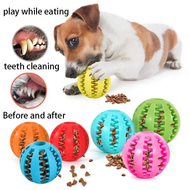 Natural rubber treat dispensing ball for dogs – photo 5