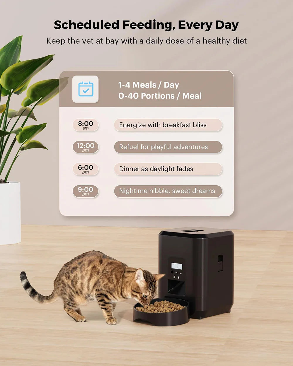 Automatic timed pet feeder with LCD display – photo 8