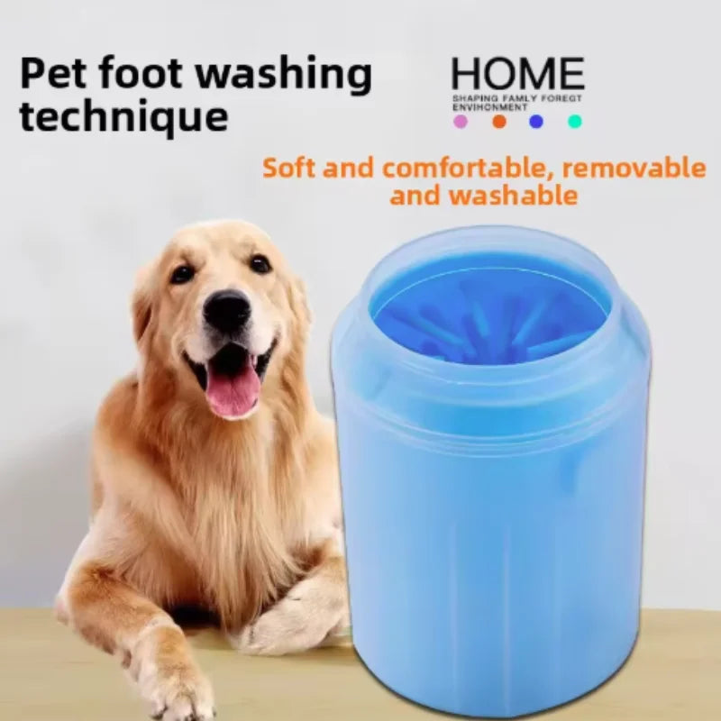Dog paw cleaner cup with silicone bristles – photo 2