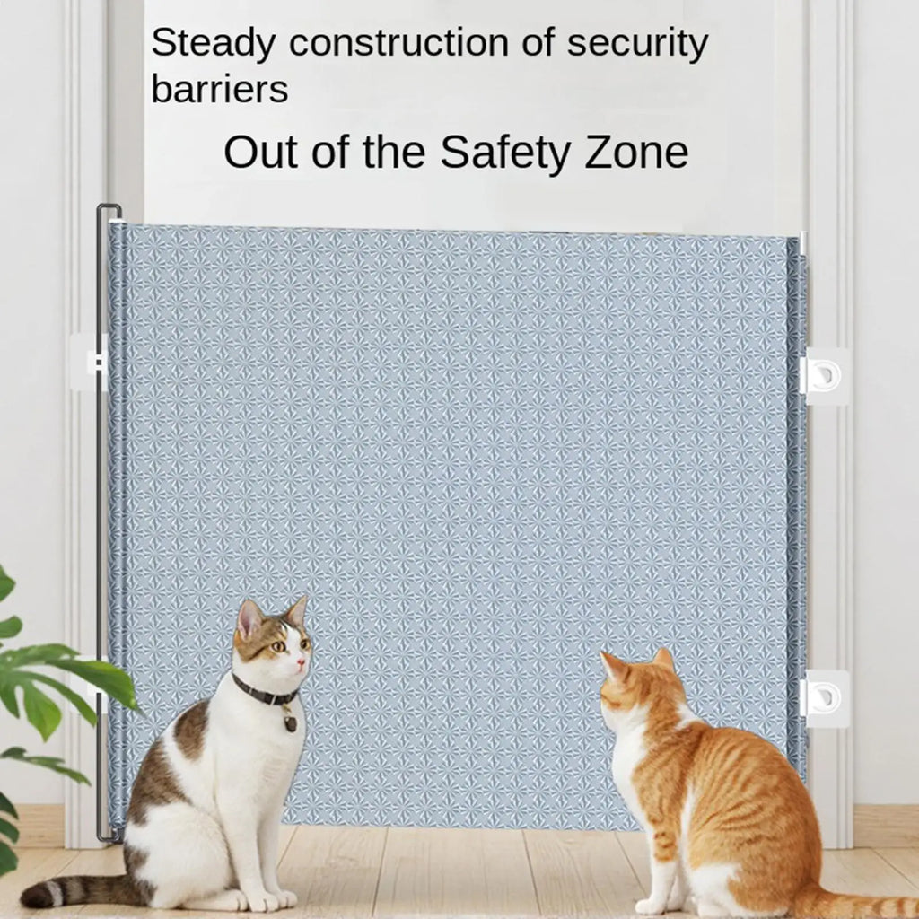 Retractable mesh pet gate across a doorway – photo 12