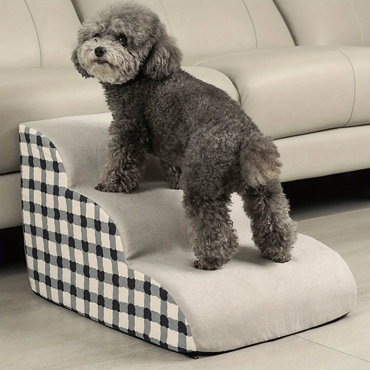 Foam pet stairs beside a sofa – photo 10