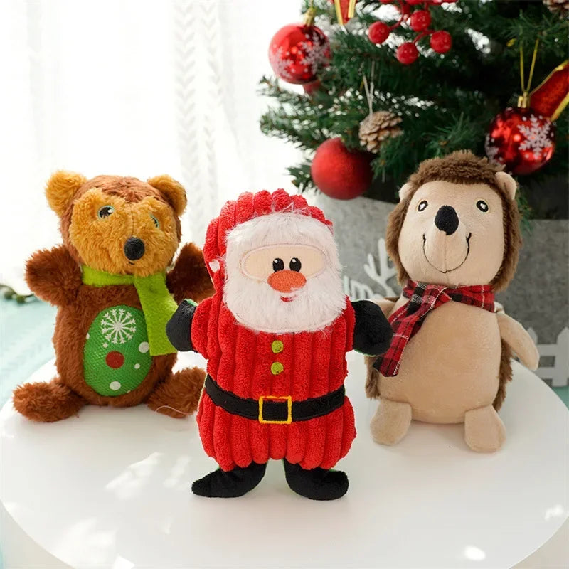 Christmas plush squeaky dog toys – photo 4