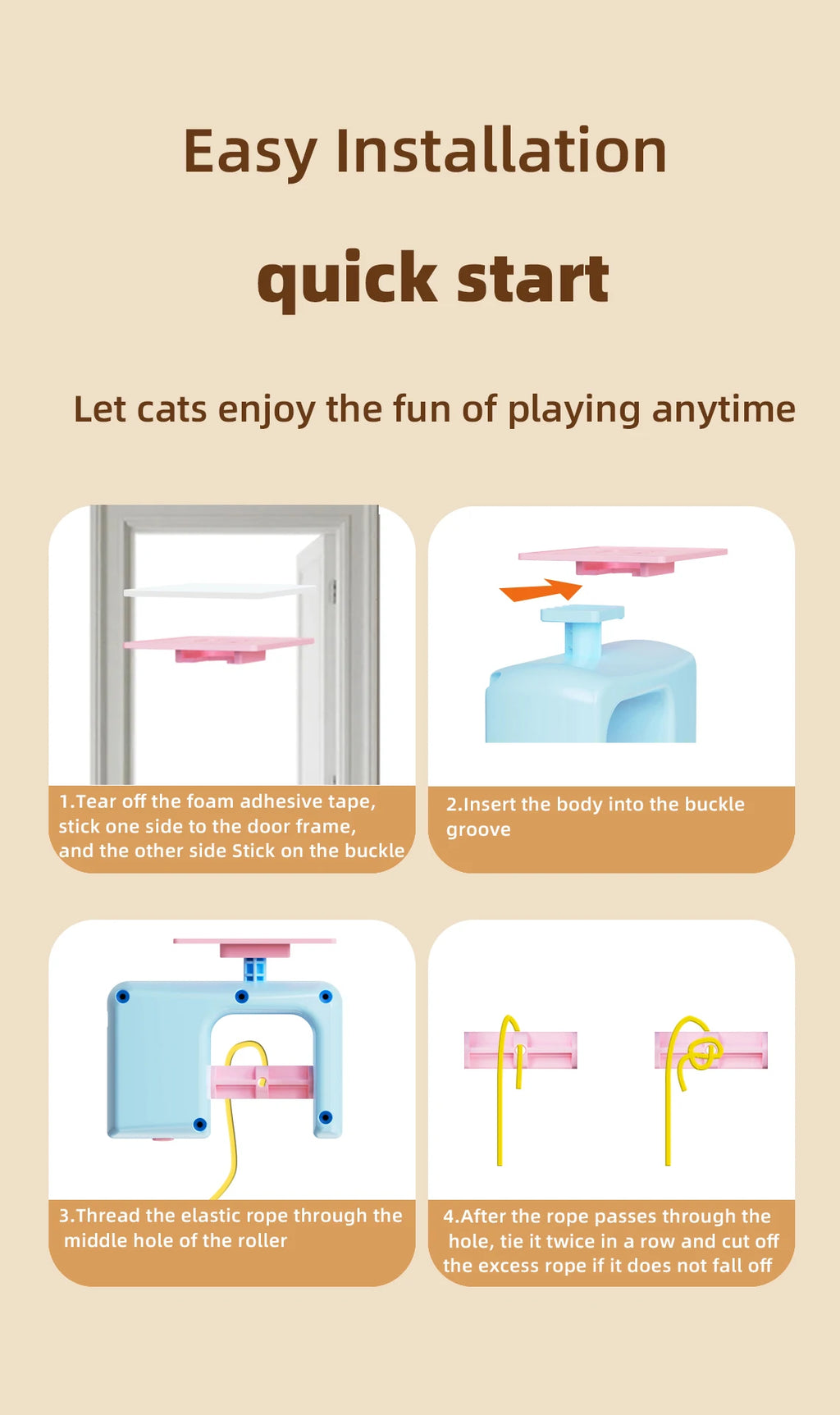 Electric hanging flying bird cat toy on a door frame – photo 10