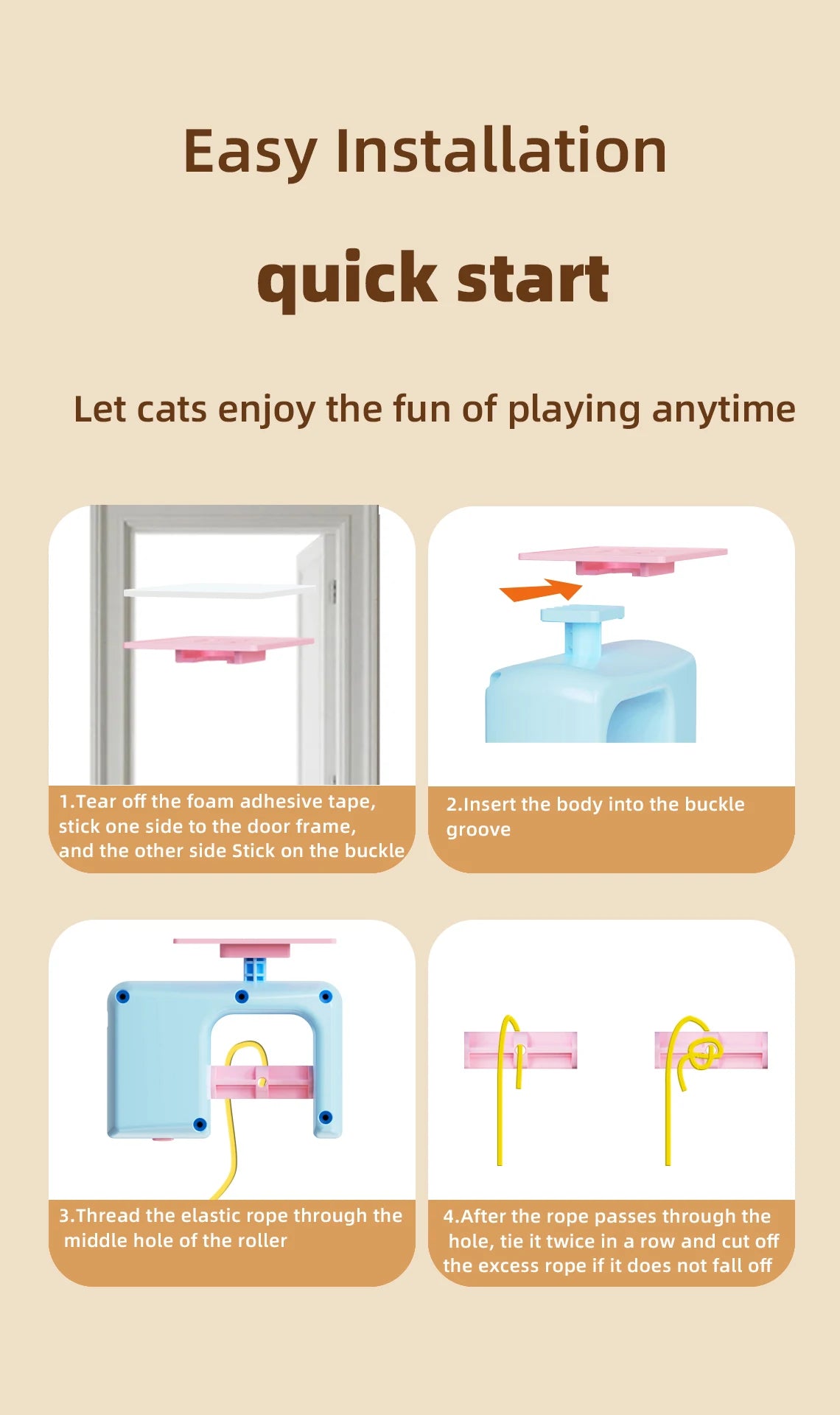 Electric hanging flying bird cat toy on a door frame – photo 10