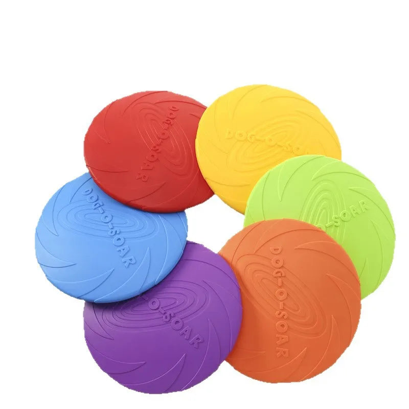 Colourful soft silicone flying disc toy for dogs – photo 5