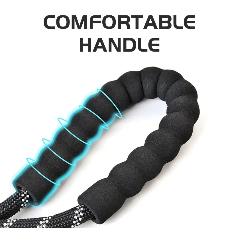 Reflective nylon dog lead with padded handle – photo 5