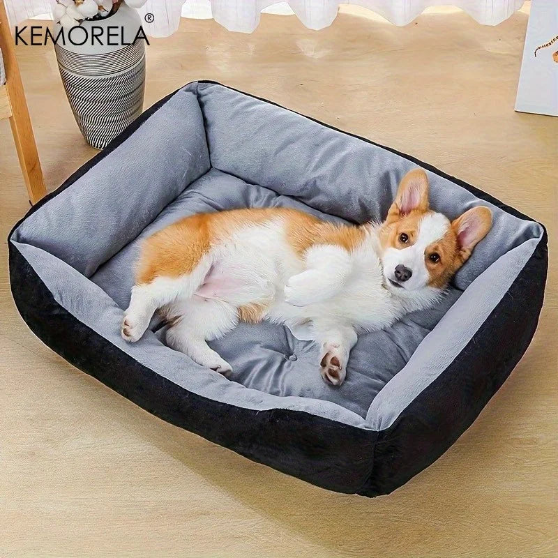 Plush dog bed with soft high-rebound filling – photo 2