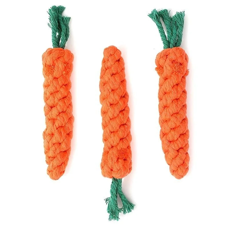 Carrot-shaped cotton rope chew toy – photo 9