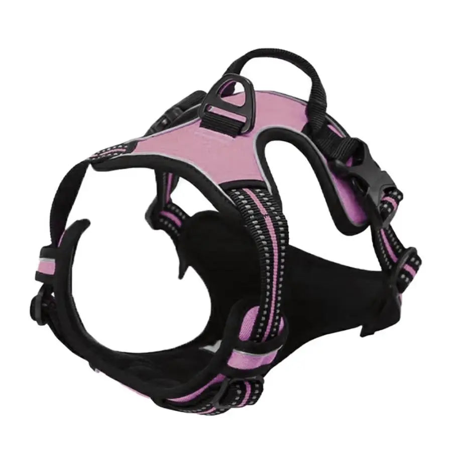 Reflective nylon dog harness with front clip and handle – photo 10