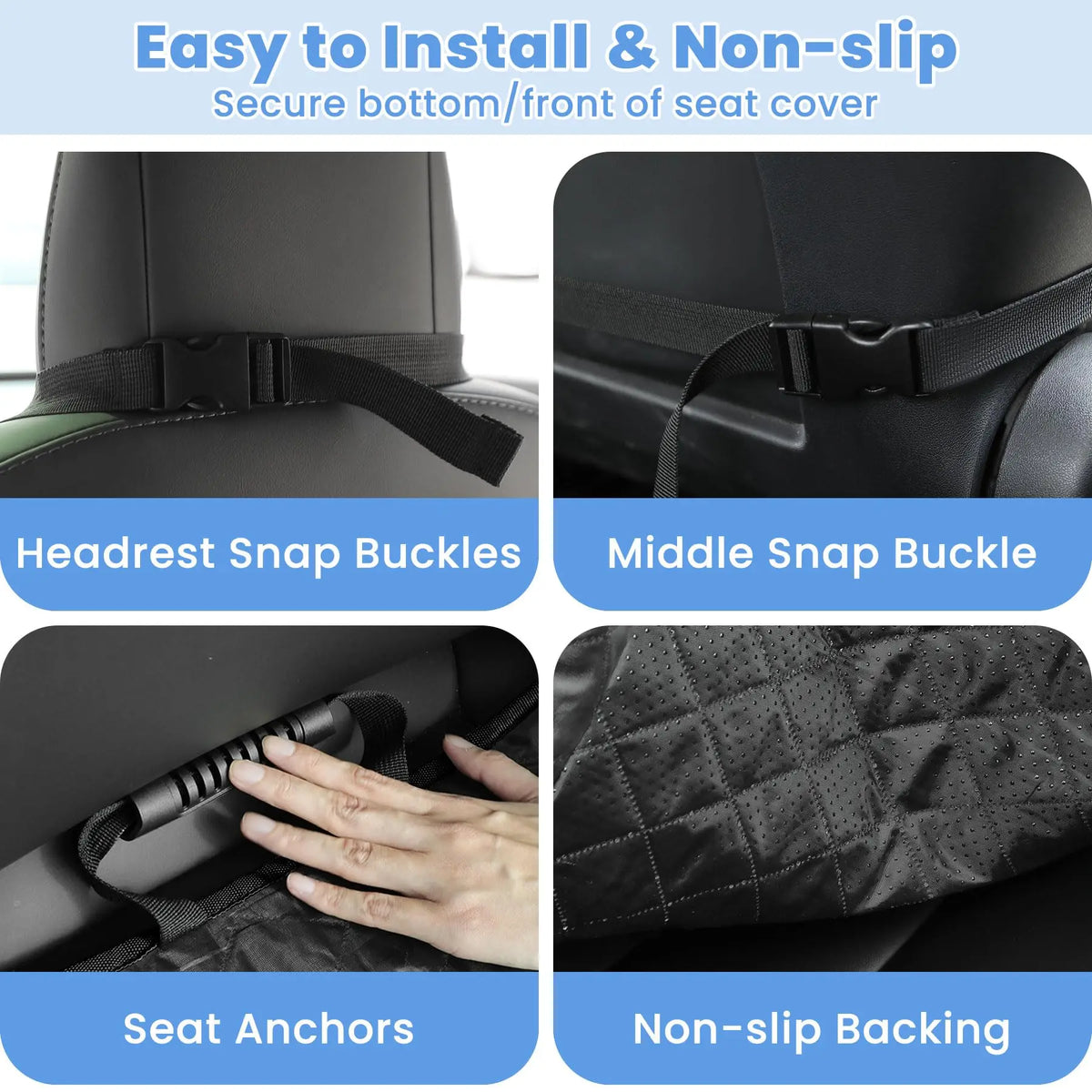 Waterproof dog front seat cover in a car – photo 4