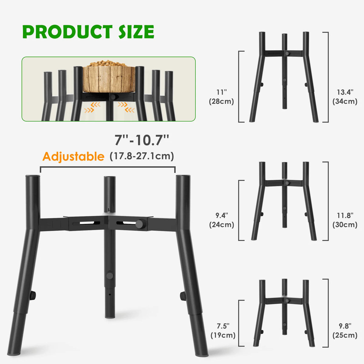 Adjustable Raised Dog Bowl Stand – photo 2