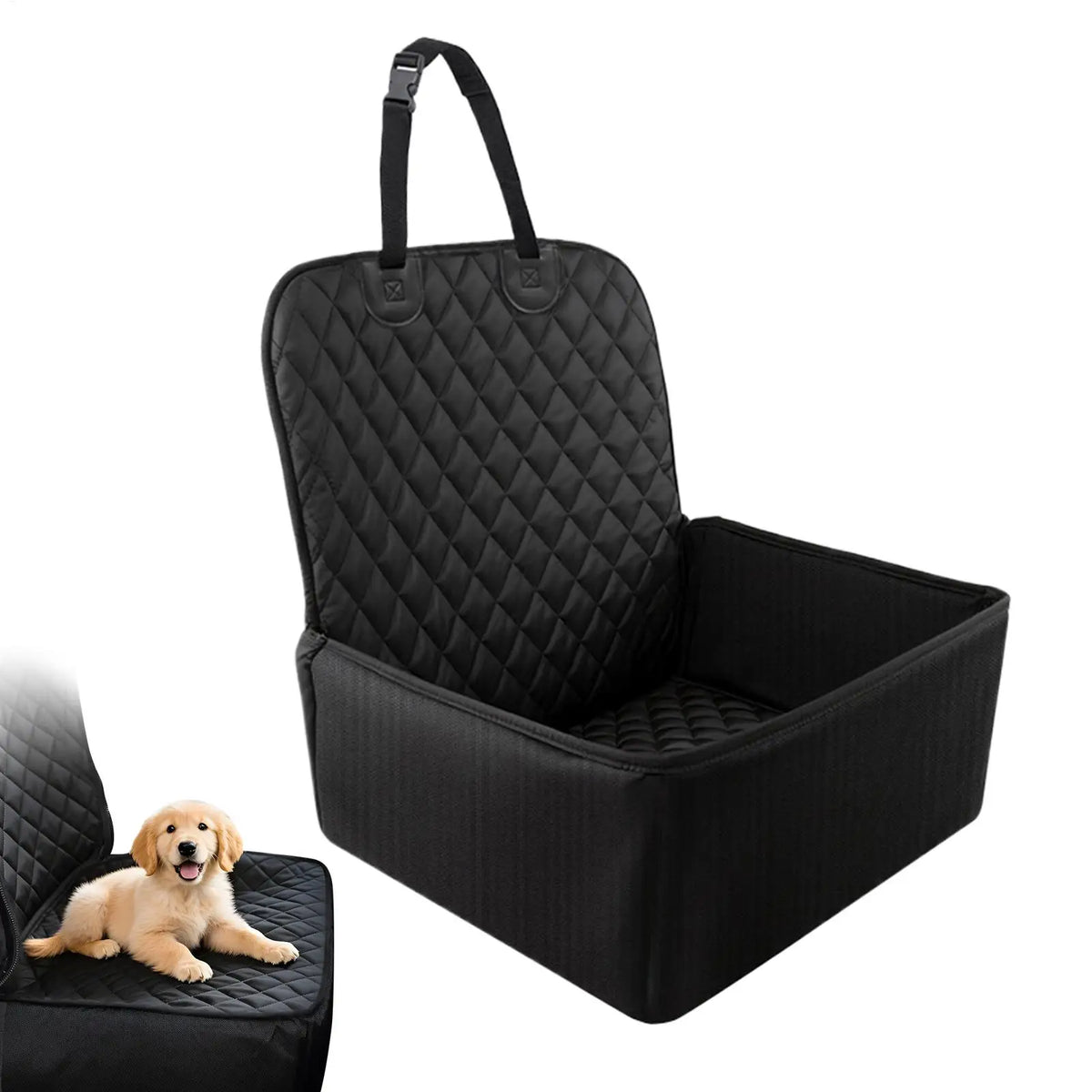 Dog Car Booster Seat, Waterproof Quilted Seat for Small & Medium Dogs – photo 2