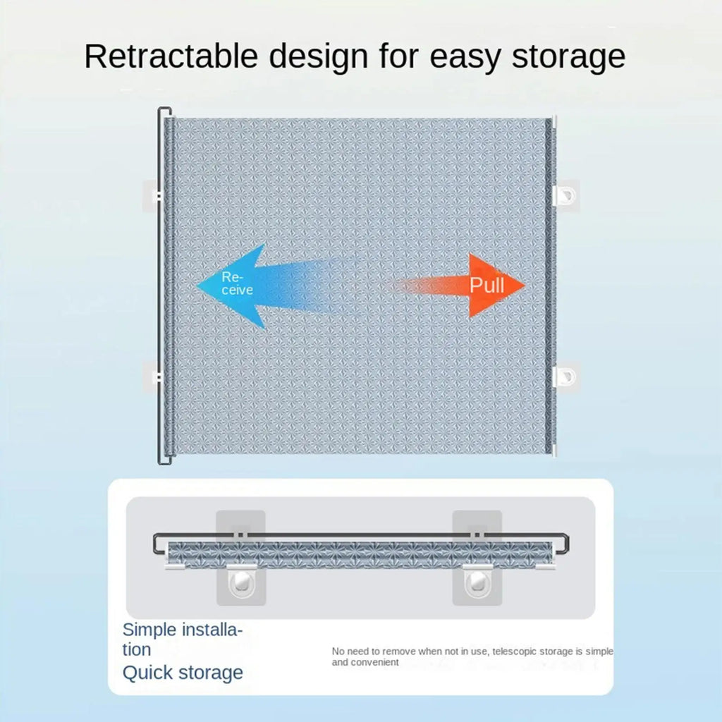 Retractable mesh pet gate across a doorway – photo 4