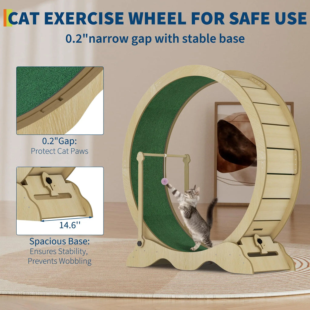 114cm Cat Exercise Wheel with Carpet Track & Lock