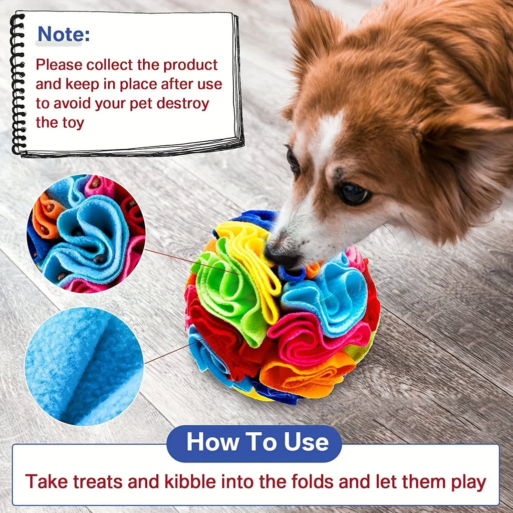 Snuffle Ball Dog Toy, Treat-Hiding Foraging Puzzle Ball for Dogs – photo 4