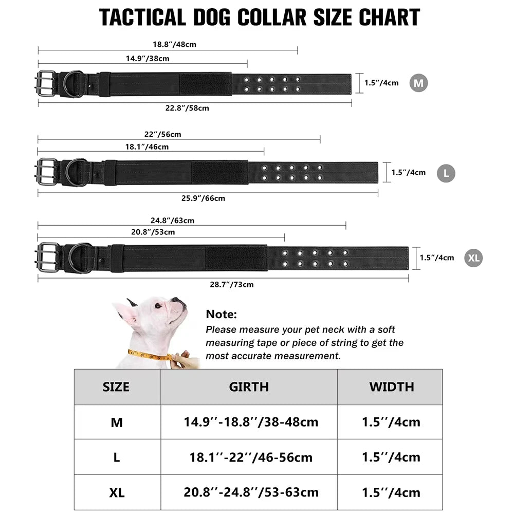 Military-style nylon dog collar with metal buckle and D-ring – photo 5