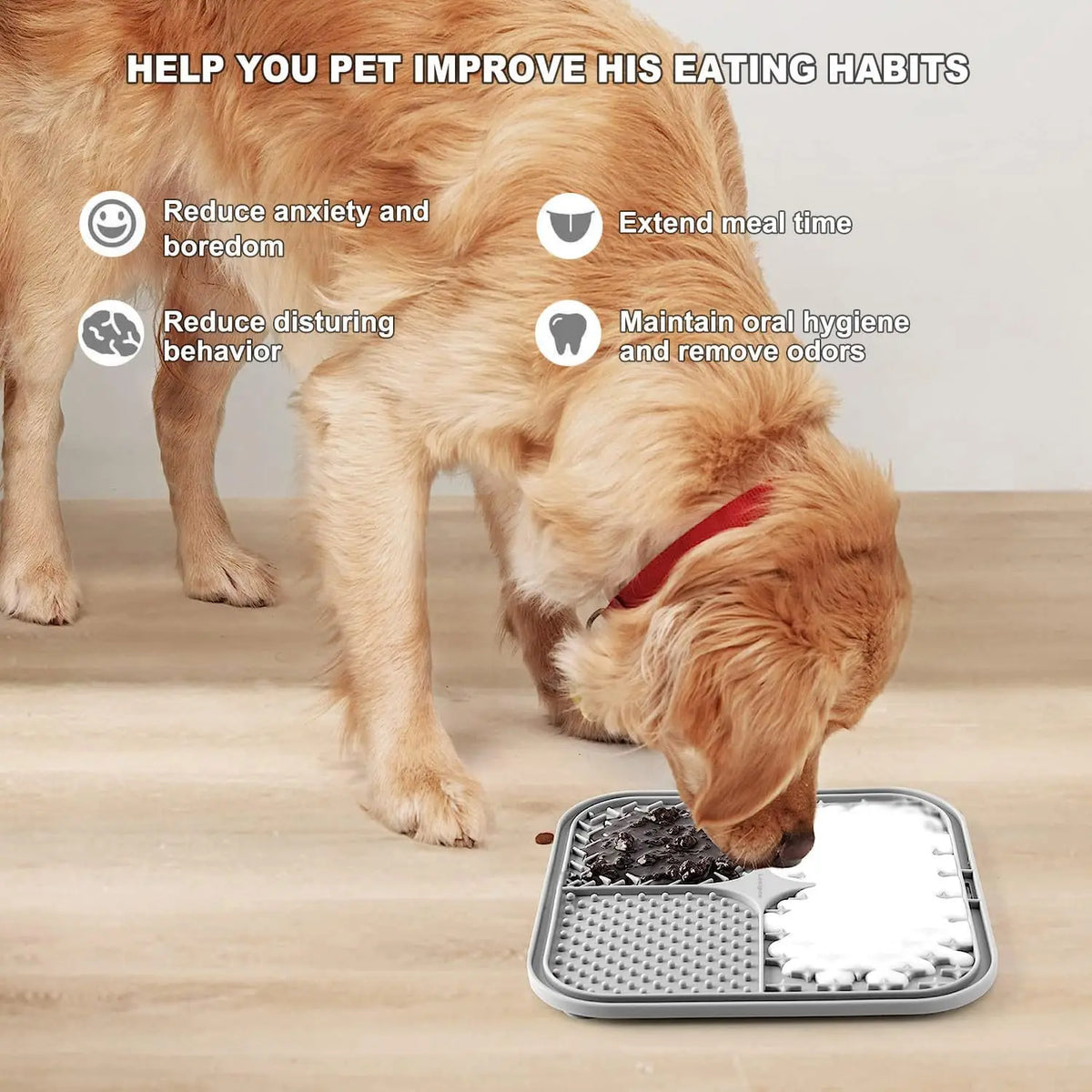 Dog Lick Mat with Suction Cups, Silicone Slow Feeder Mat 15.5cm – photo 4