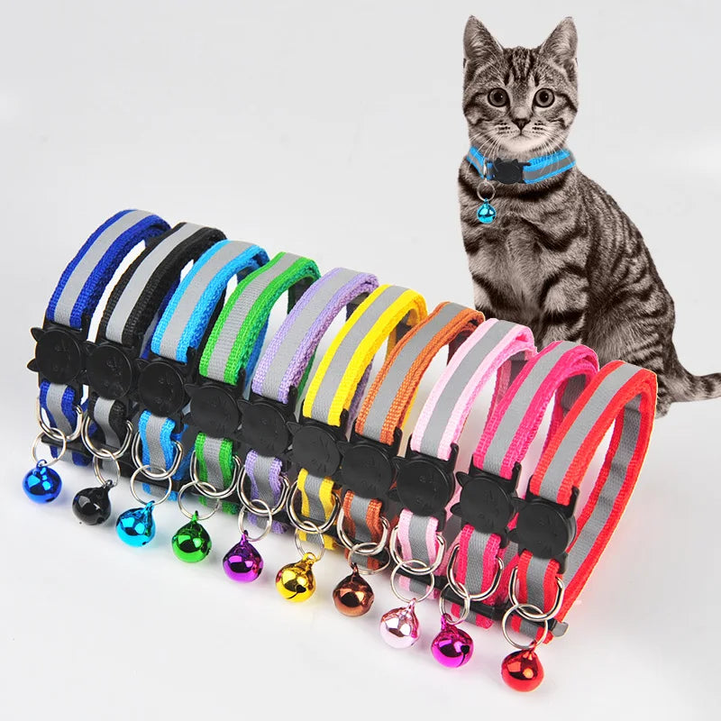 Reflective breakaway cat collar with bell – photo 7