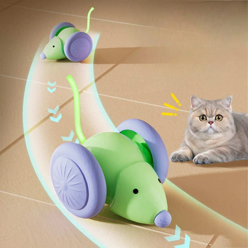 Small rechargeable automatic mouse toy for cats – photo 9