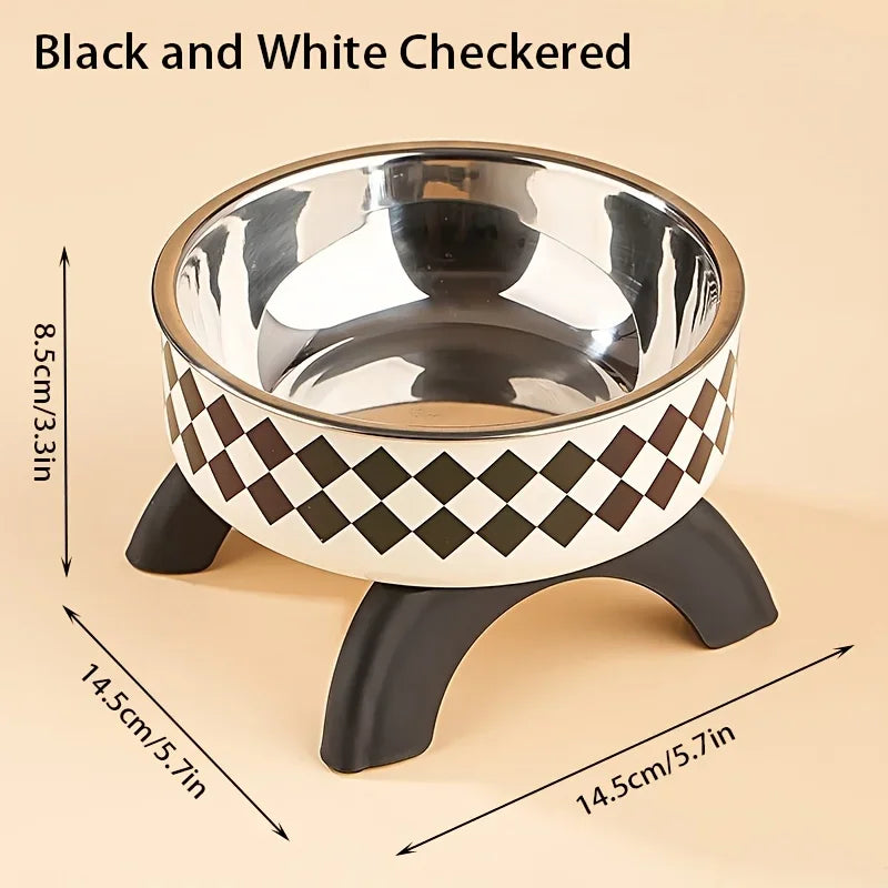 Raised stainless steel pet bowl with non-slip base – photo 11