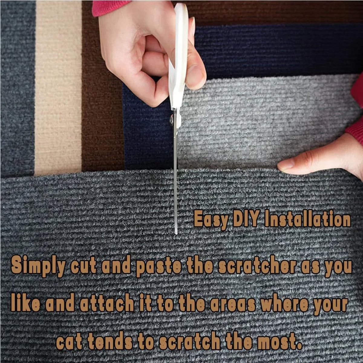 Trimmable Self-Adhesive Cat Scratching Mat