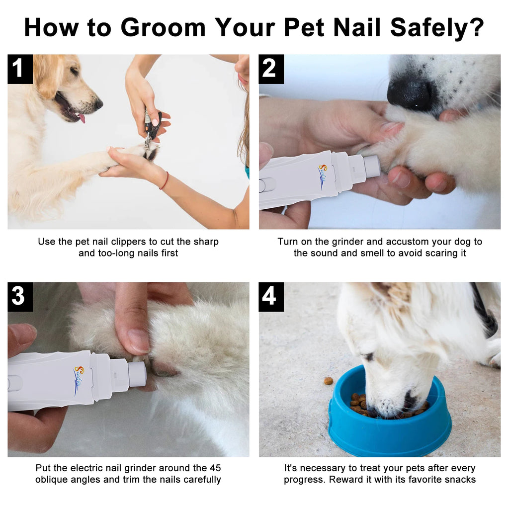 Rechargeable Pet Nail Grinder for Dogs & Cats