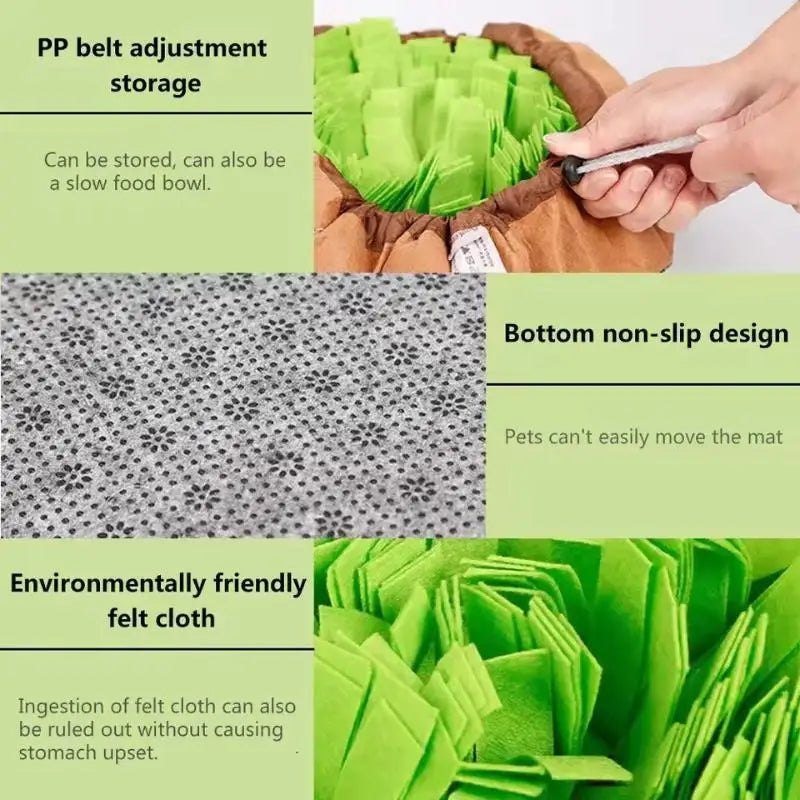Snuffle mat with hidden treats for cats and dogs – photo 11