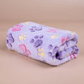 Purple fleece paw print pet blanket – photo 8