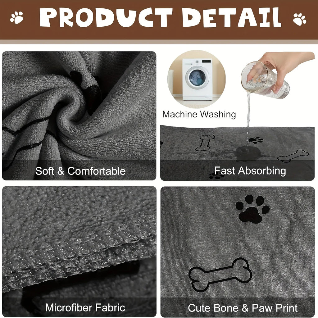 Absorbent microfibre dog towel – photo 5