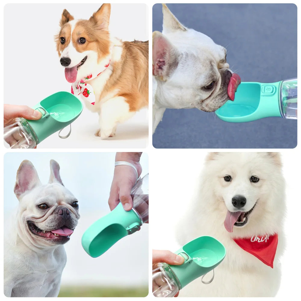 Portable dog water bottle with built-in drinking bowl – photo 6