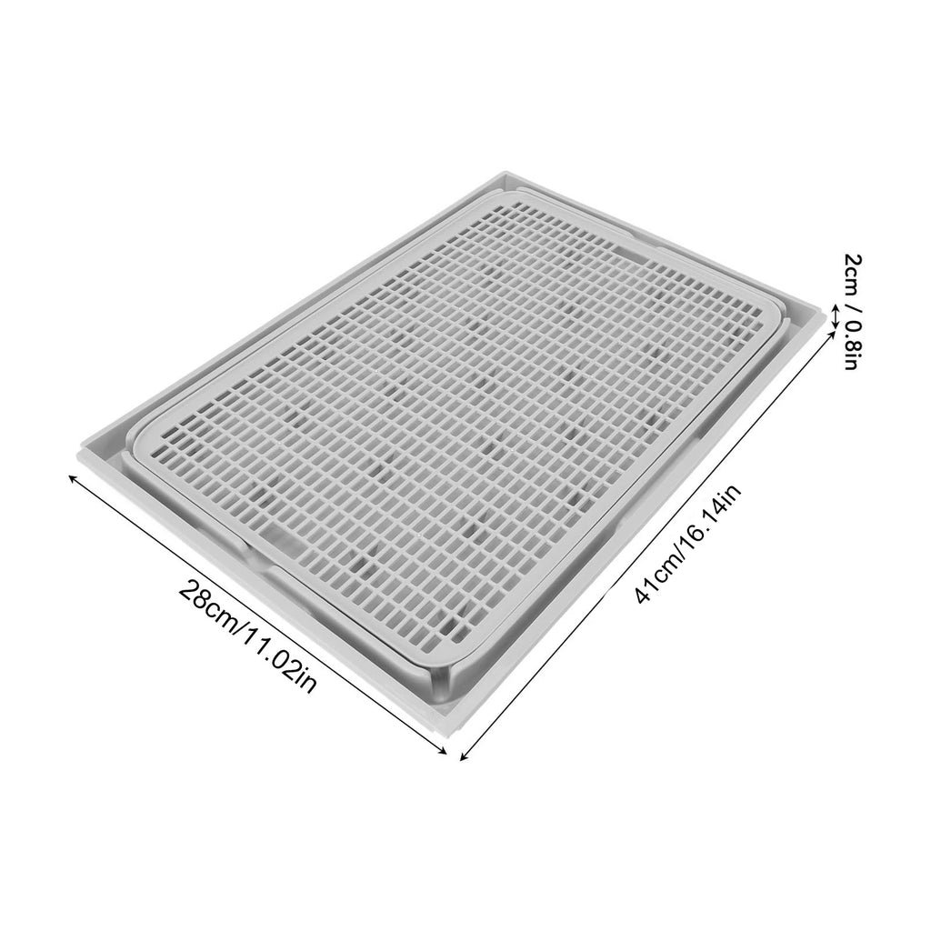 Double-layer plastic cat litter mat in front of a litter box – photo 6