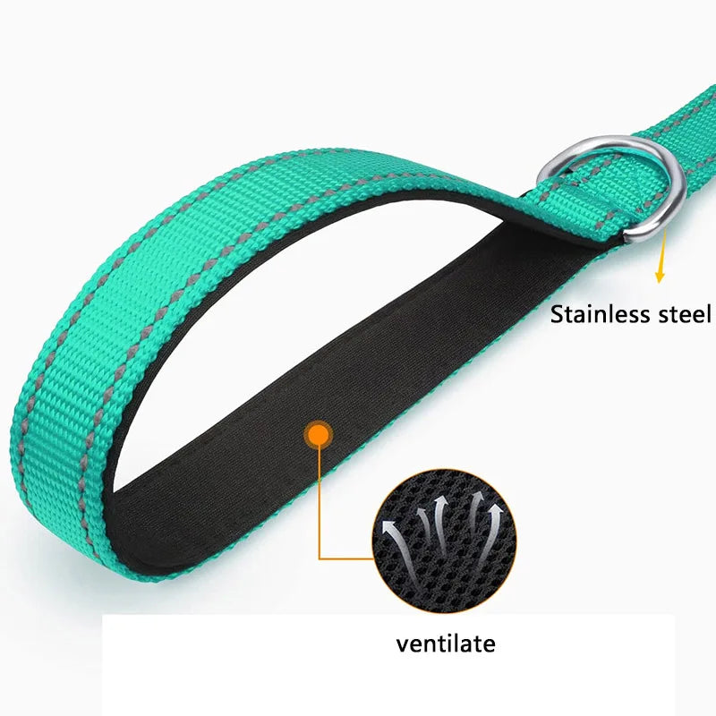 Reflective polyester lead for dogs and cats – photo 4