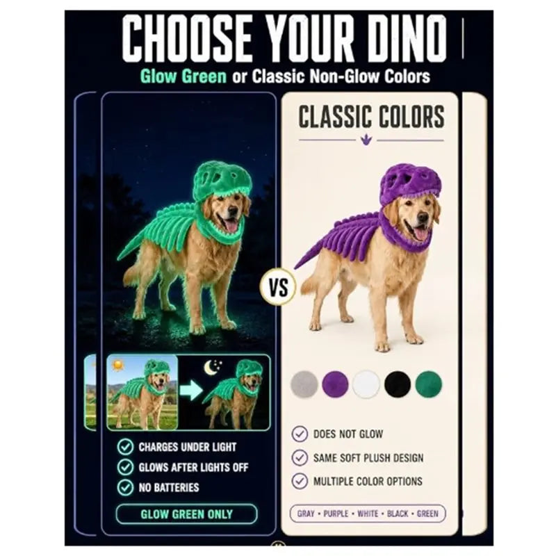 Dog wearing a dinosaur skeleton hoodie costume – photo 5