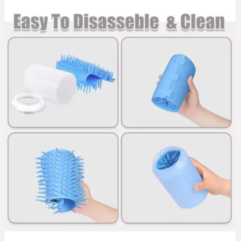 Dog paw cleaner cup with silicone bristles – photo 9