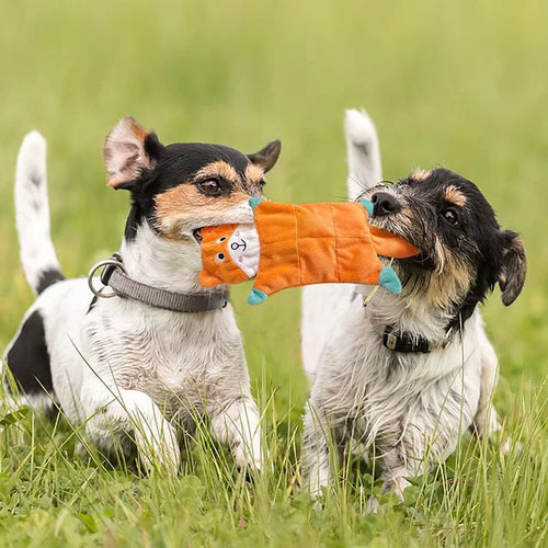 Animal-shaped plush squeaky dog toy – photo 2