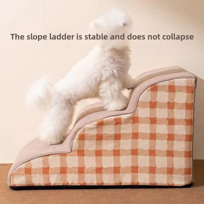 Foam pet stairs beside a sofa – photo 3