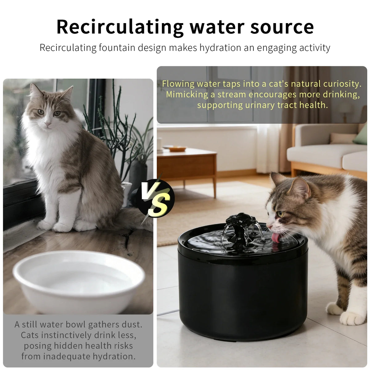 Compact 1.8L cat water fountain – photo 4