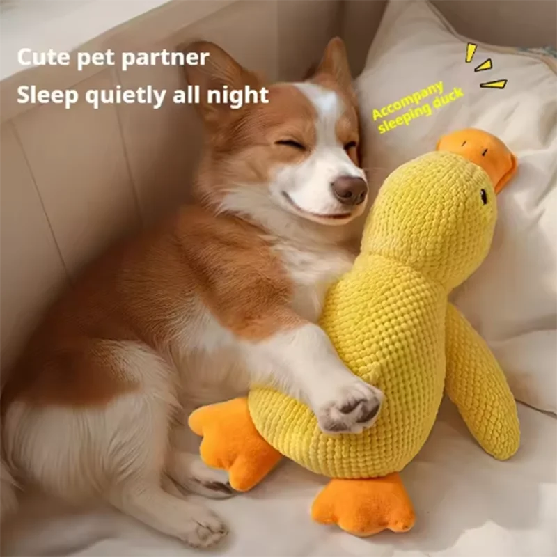 Plush yellow duck dog toy – photo 9