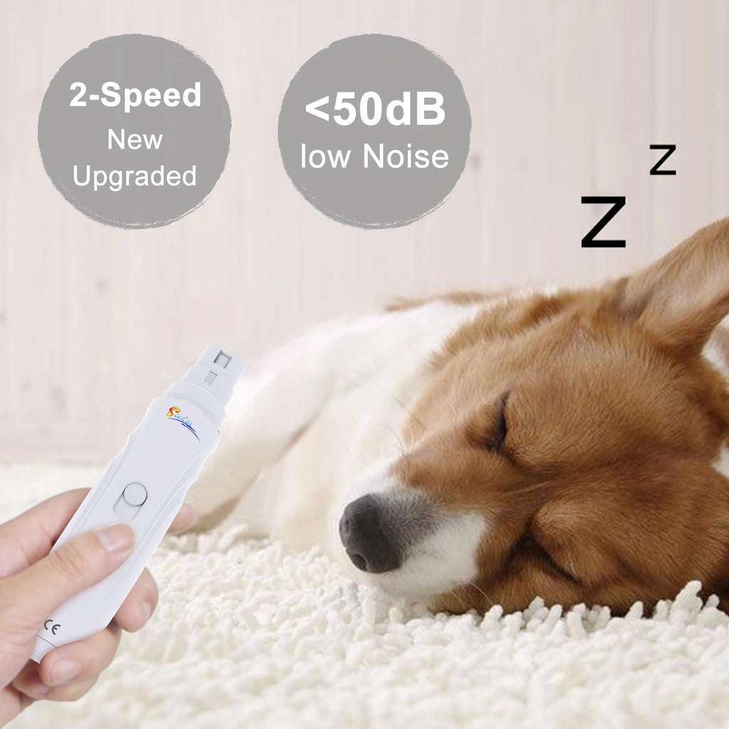 White rechargeable pet nail grinder for dogs and cats – photo 11
