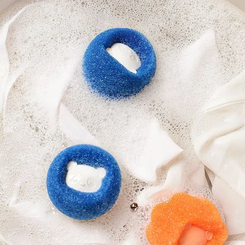 Blue and orange pet hair remover laundry balls – photo 11