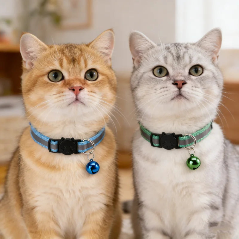 Reflective breakaway cat collar with bell – photo 10