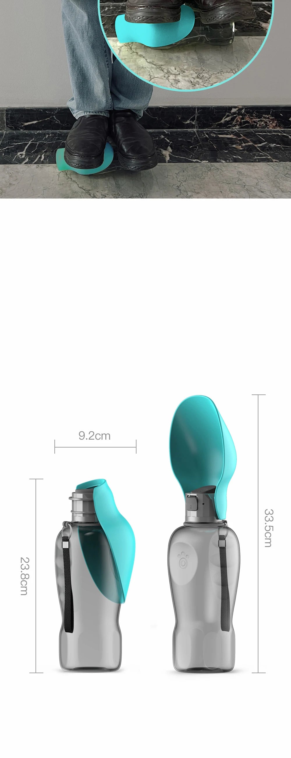 Portable Dog Water Bottle 800ml